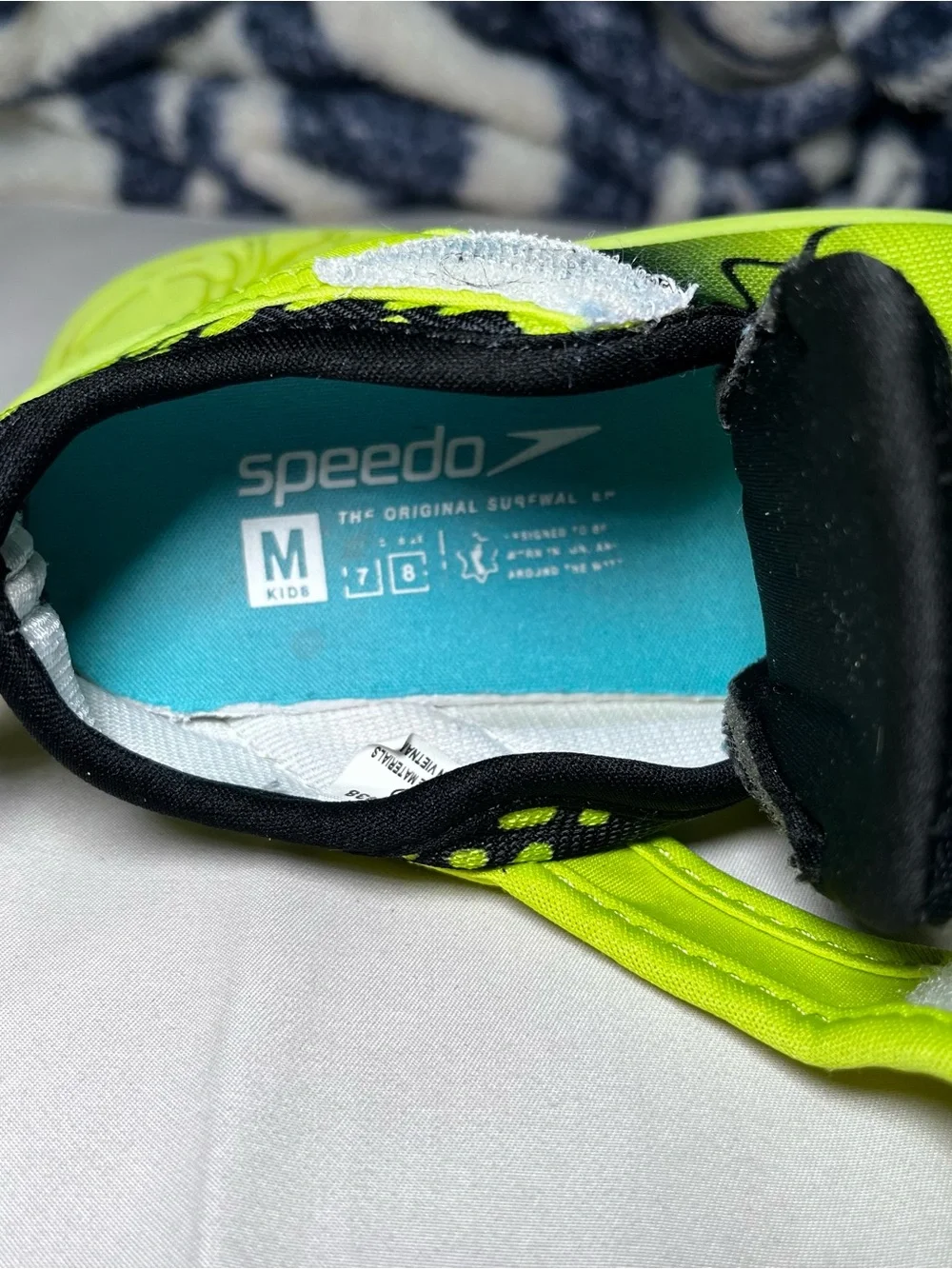 Speedo Kids Water Shoes Dinosaur Green Size M 7/8